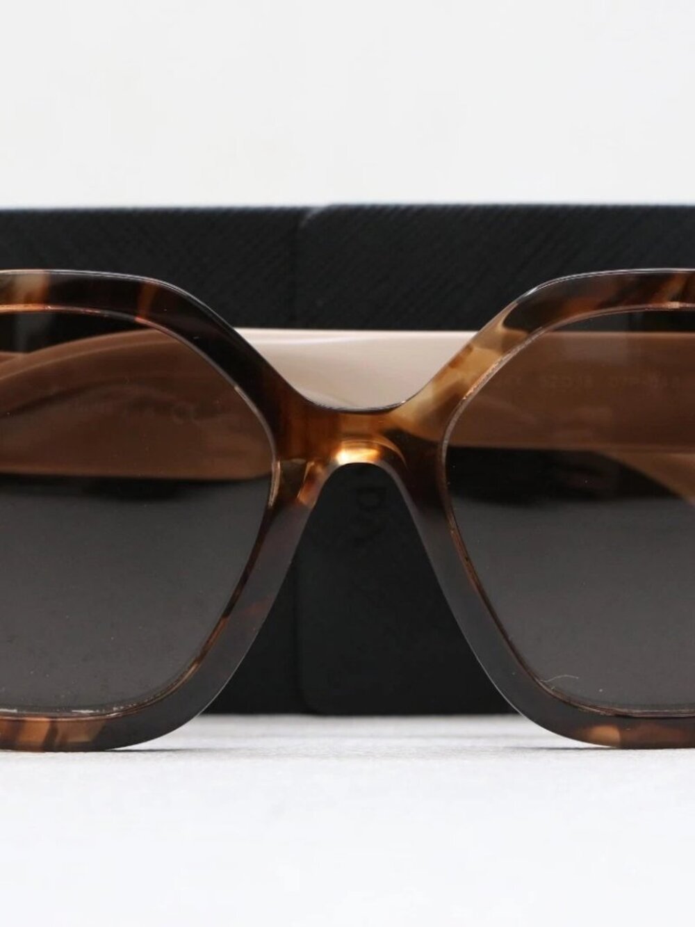 Prada SPR-24X 07R-0A6 140mm 2N 52 18mm Cat Eye Sunglasses Caramel Tortoise Brown